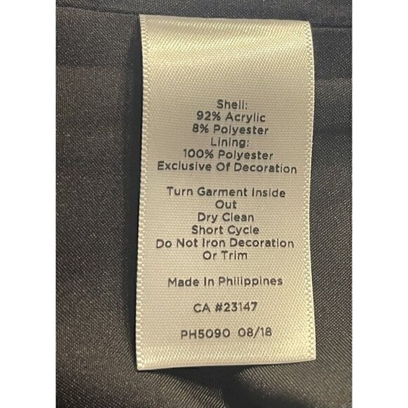 Talbots NWT Tweed Black Pearl Shift Dress Short Sleeve Size 14 - Picture 10 of 10